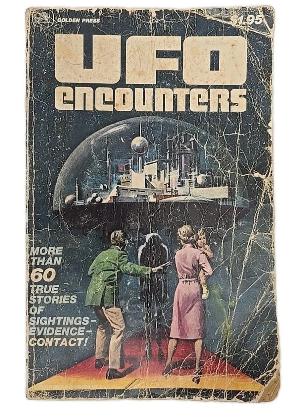 Vintage 1978 UFO Encounters Trade Paperback Comic Book Golden Press 60+ Stories